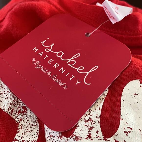 Ingrid & Isabel Maternity Red Santa Baby Long Sleeve Tunic - Picture 4 of 11